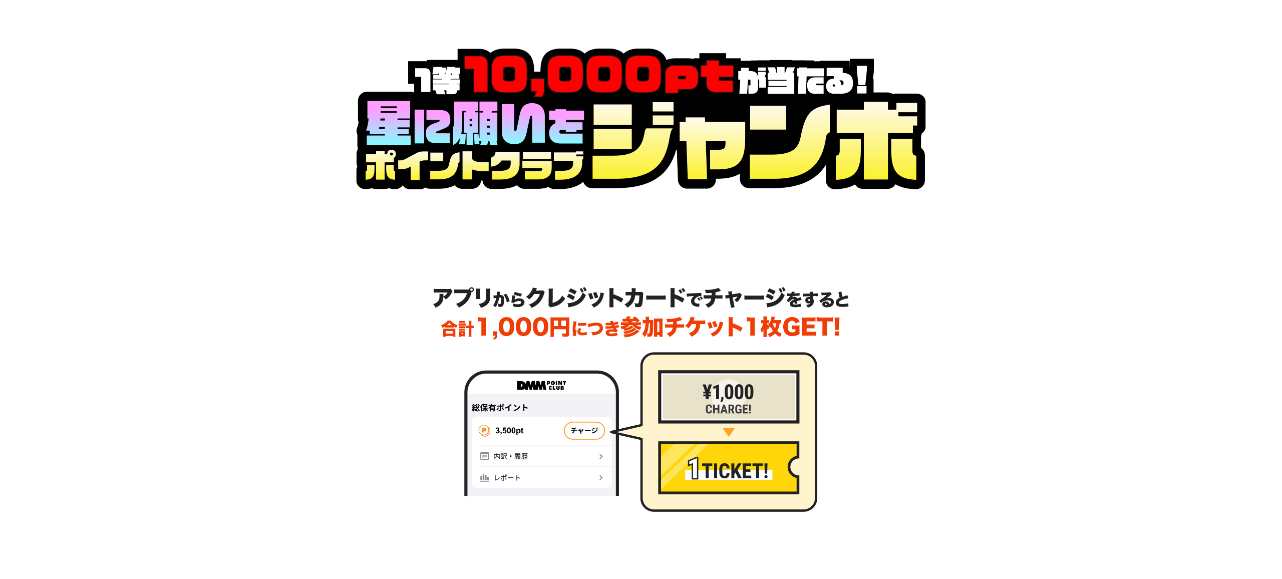 1等10,000ptが当たる!星に願いをポイントクラブジャンボ
