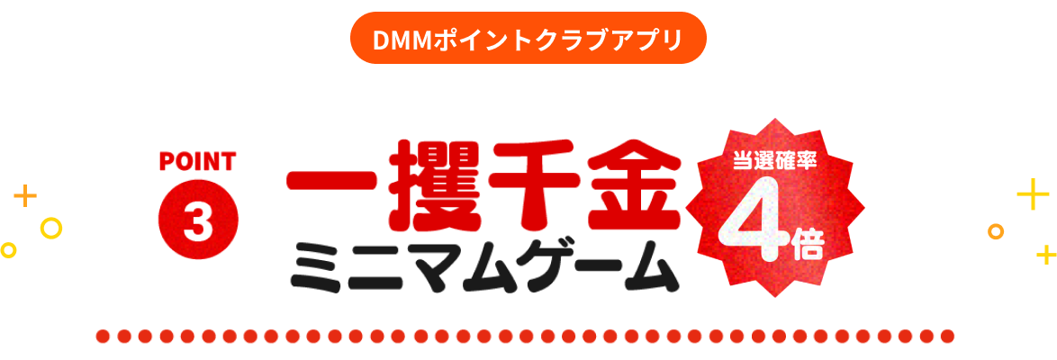 POINT3 一攫千金ミニマムゲーム 当選確率2倍