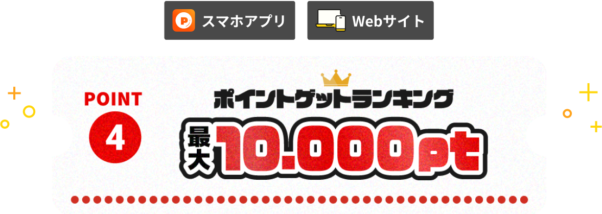 POINT4 ポイントゲットランキング 最大10,000pt